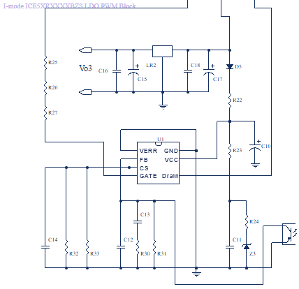 I-mode ICE5XRXXXXBZS LDO PWM Block