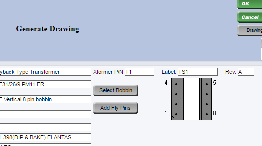 Transformer Drawing Setting