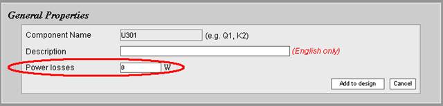 input loss of customize component