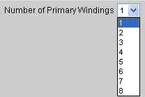 select number of primary windings
