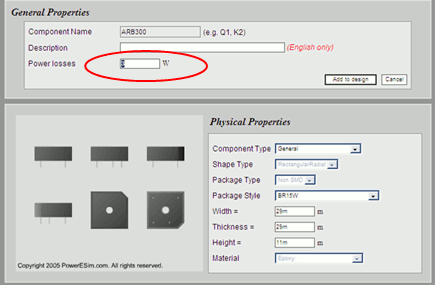 Input loss at general properties page