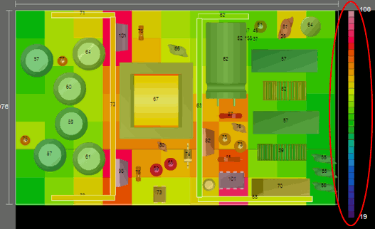 color map for thermal analysis result