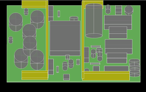 3D view of circuit board