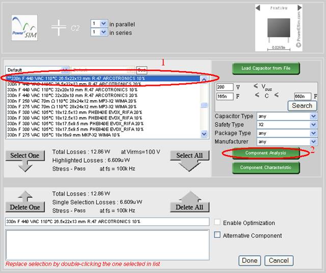 Analyze component