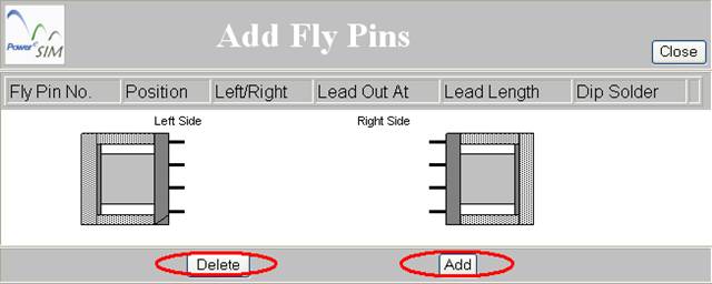 click to add or delte fly pin
