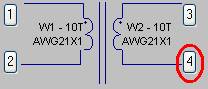 click to define termination o a winding