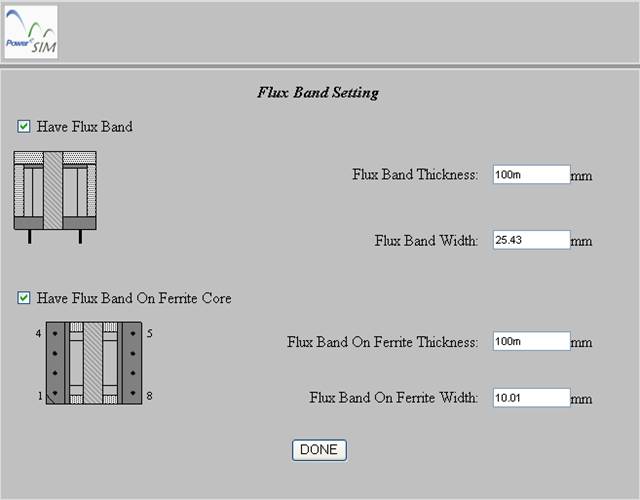 flux band setting