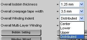 adjust winding indent