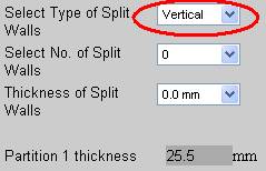 select vertical or parallel split wall
