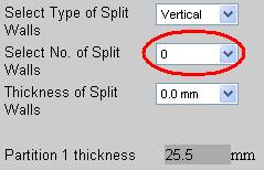 select number of split wall